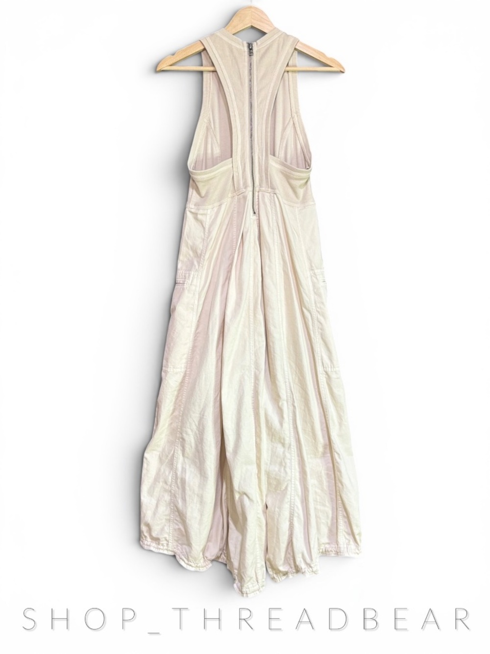 EUC. {Daily Practice · Anthro} Nude < Sky High > Racerback Midi Dress | Small - Picture 3 of 16